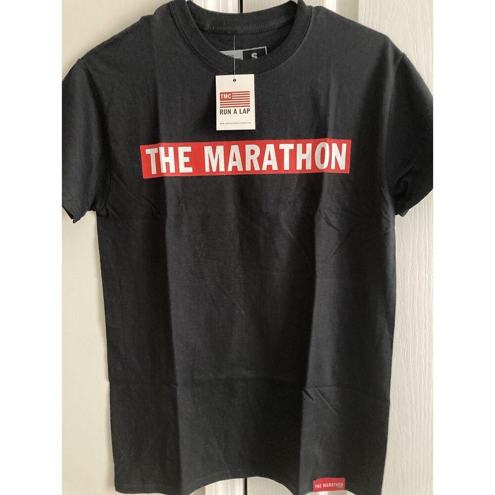 The Marathon Clothing Box Logo T-Shirt Black /Red / White Size Small NEWw/tag